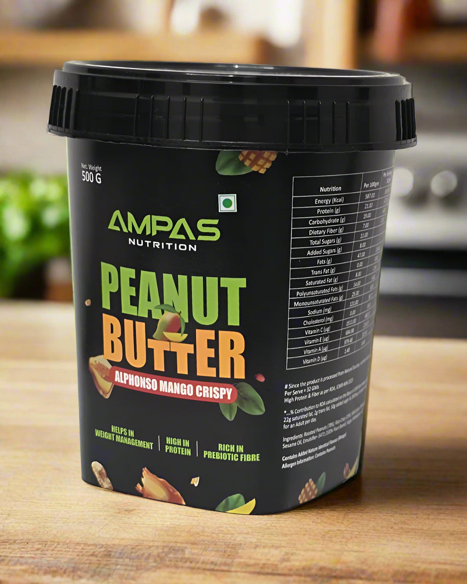 Ampas Nutrition Peanut Butter Alphonso Mango Crispy 500gm