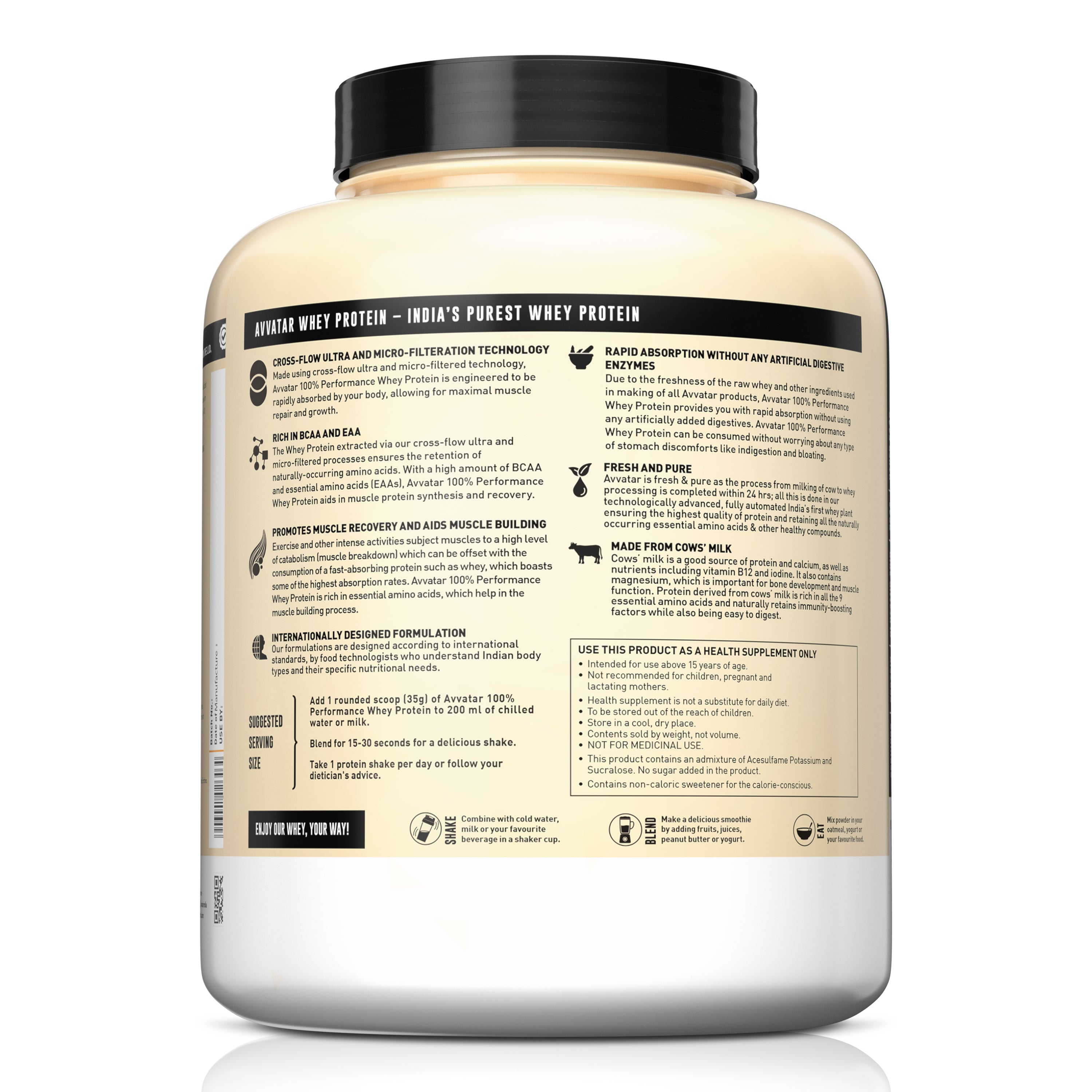 Avvatar 100% Performance Whey | 2 Kg | 57ser