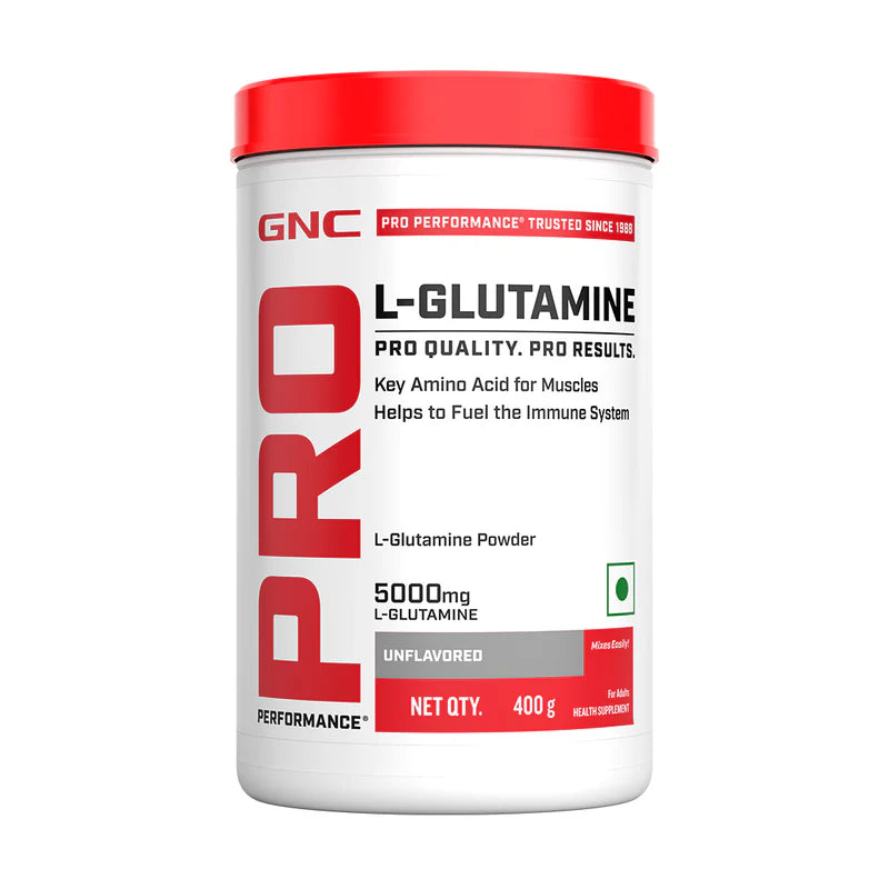 GNC Pro Performance L-Glutamine Supports Muscle Strength & Strengthens Immunity 400 gm | 80 Servings