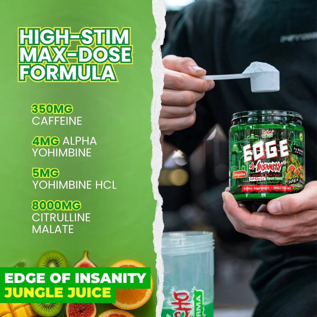 Psycho Pharma Edge of Insanity Preworkout 50ser, 375gram