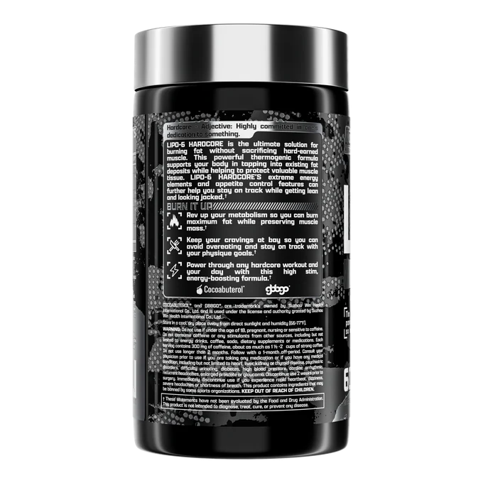 Nutrex LIPO-6 Hardcore Fat Burner & Muscle Protection, 60 capsules