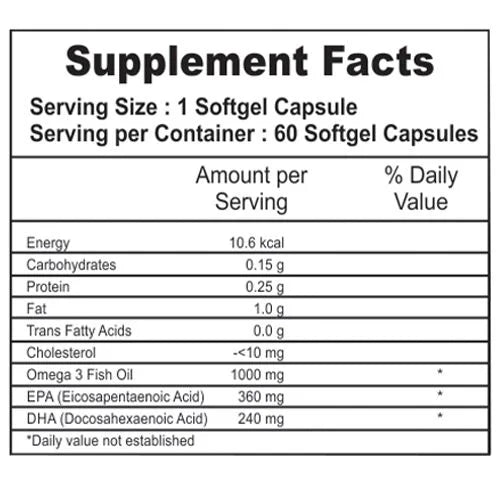 Total Nutrition Omega 60softgel