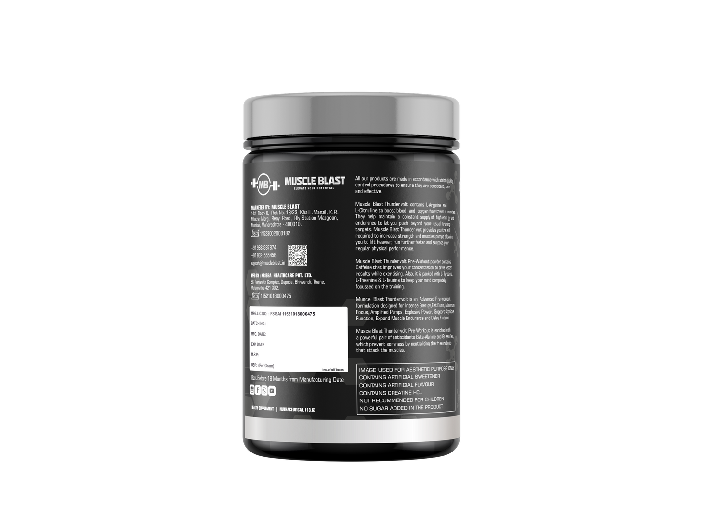 Muscle Blast ThunderVolt Pre-Workout 40ser