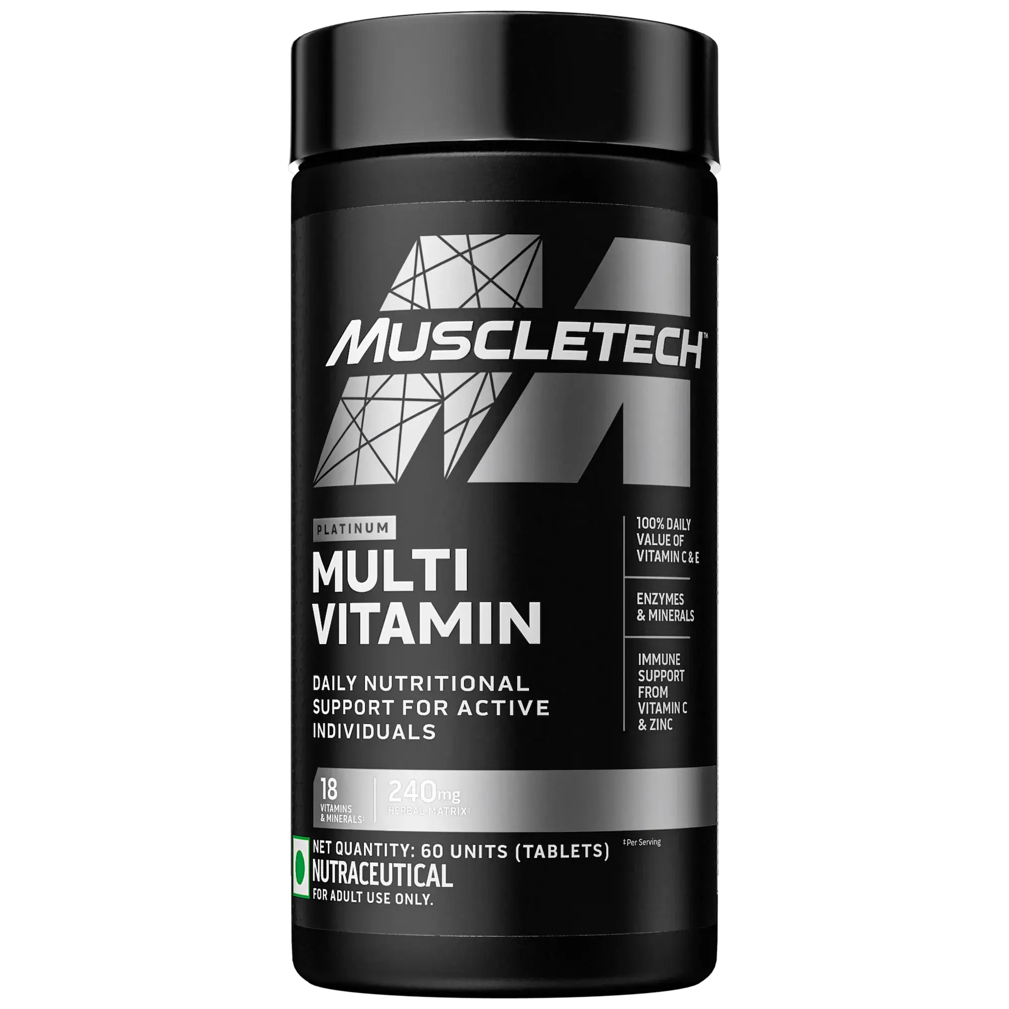 Muscletech™ Platinum Multivitamin Vitamins, Multivitamin Tablets 60units