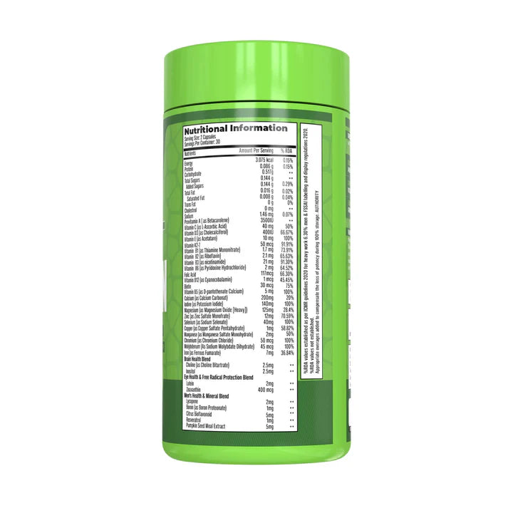 Hungry Muscles | Multi-Vitamins, 26 Vitamins & Minerals, Amino Acids & Anti-Oxidants | 60 Capsules (30 Servings)