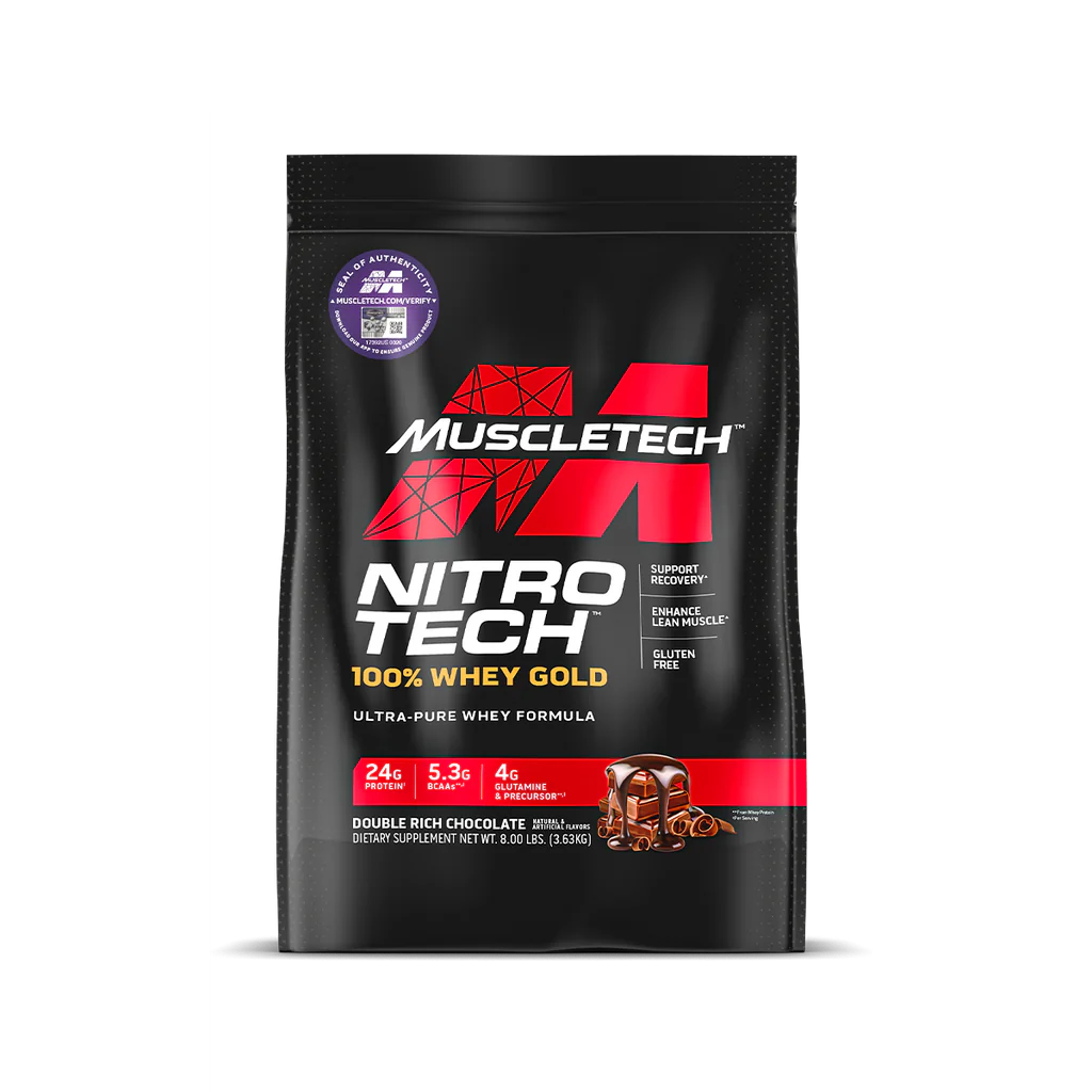 MUSCLETECH NITRO TECH 100% WHEY GOLD 8LBS, 110SER