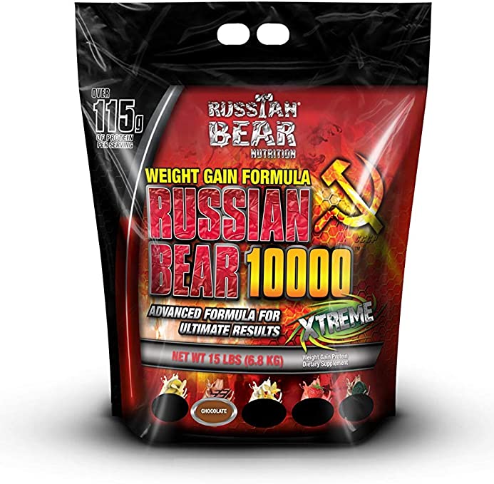 Russian Bear 10000 Weight Gainer Bag Chocolate, 15 lb
