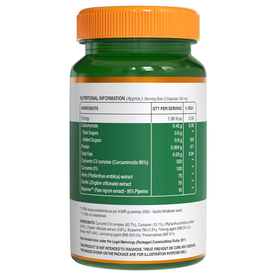 Curcumin with C3 complex - 60 Veg Capsules