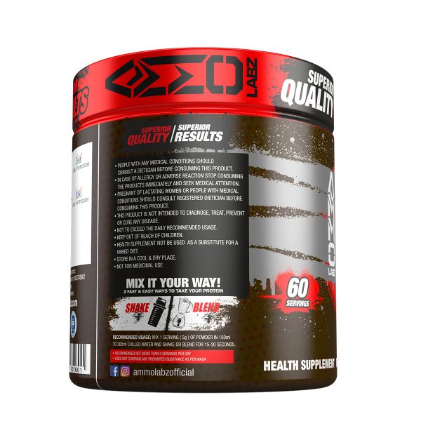 Ammo Labz Micronized Glutamine, 60 servings