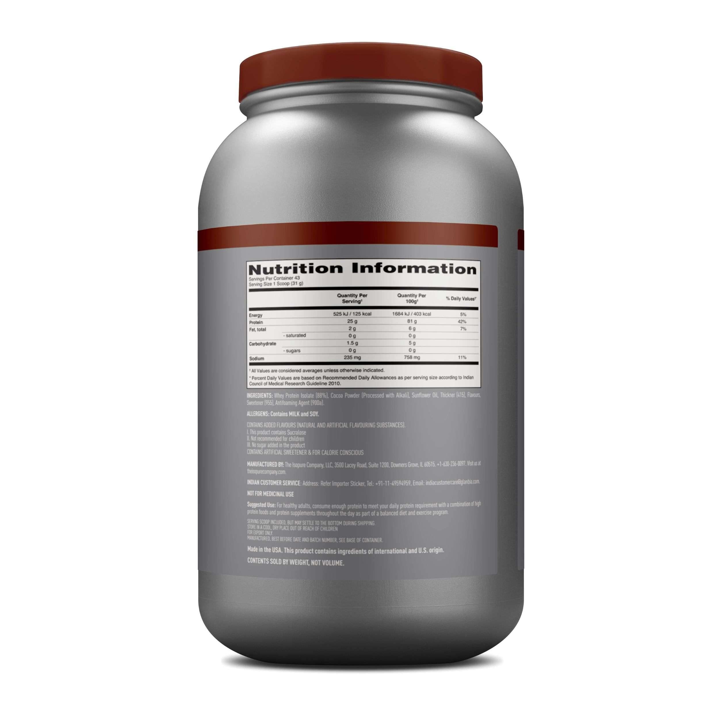 NATURE’S BEST ISOPURE - 3LBS - Ampas Nutrition