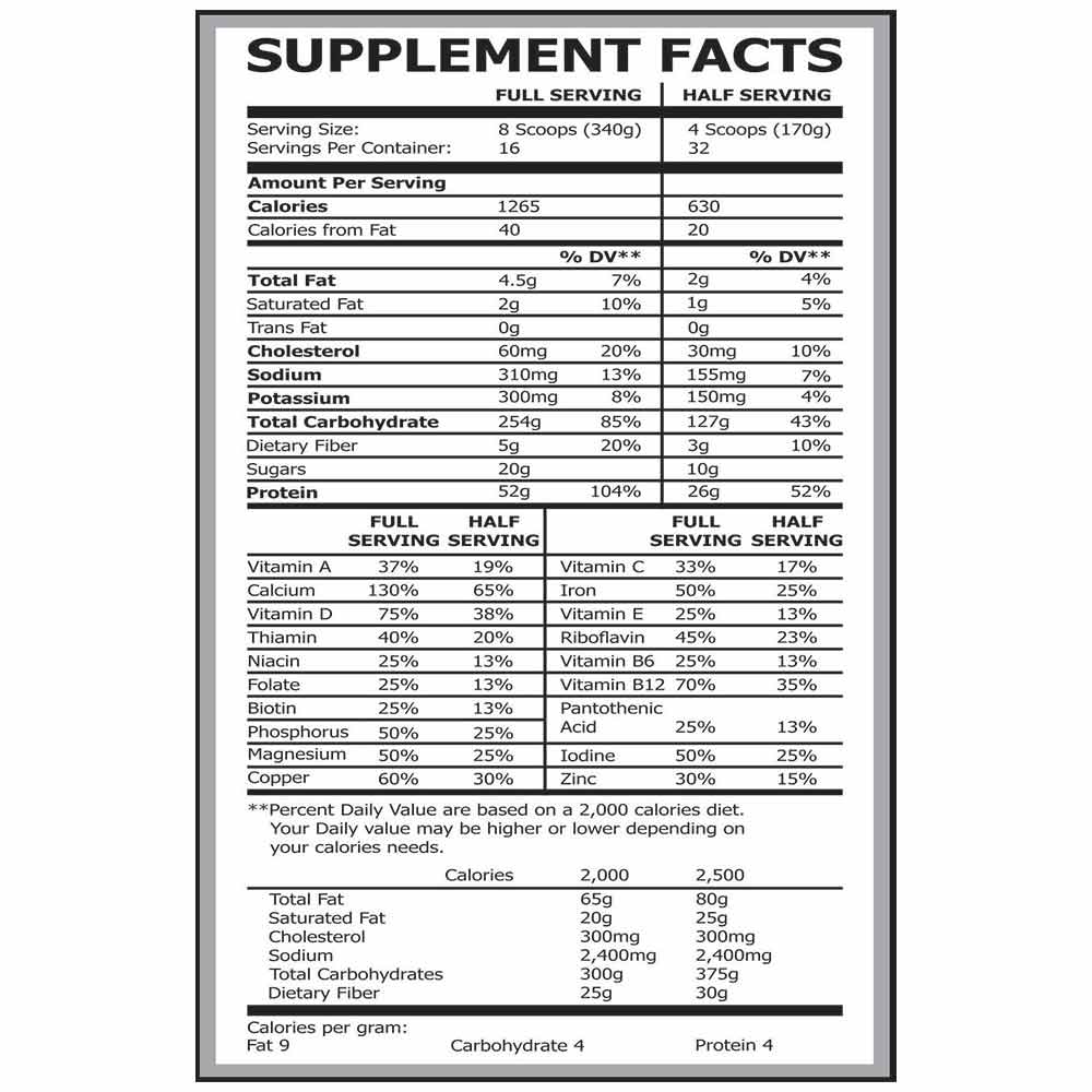 Pole Nutrition Mass Gainer