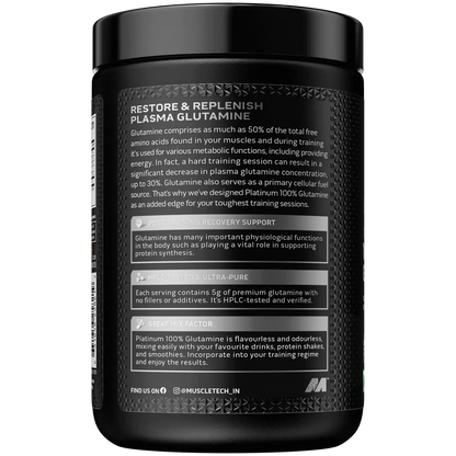 Muscletech™ Platinum 100% Glutamine 250gm,50ser