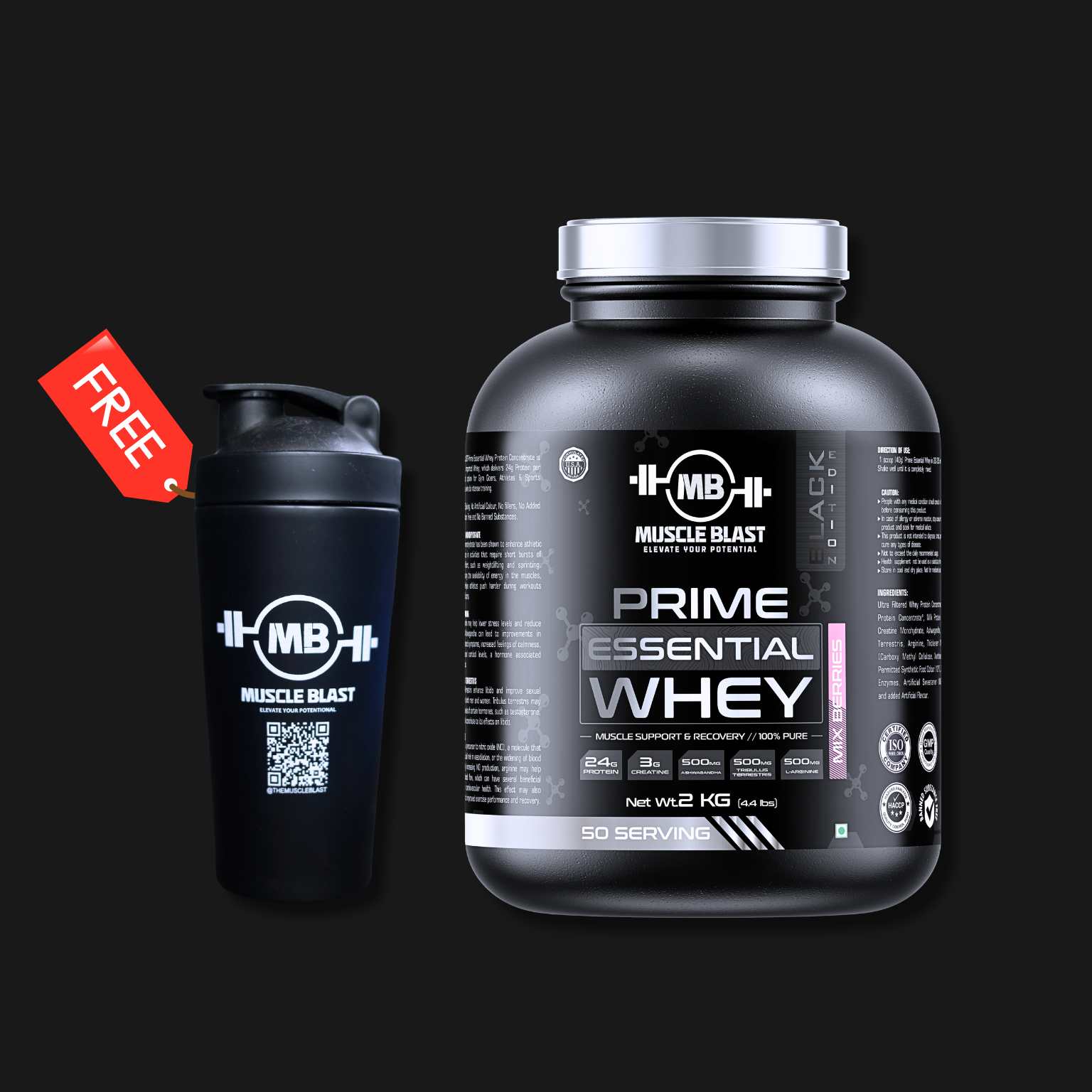 Muscle Blast Prime Essential Whey 3kg ,75ser