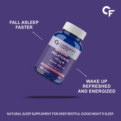 CF Melatonin 10mg with Tagara 250mg Sleeping Aid Pills– 60 Veg Tablets