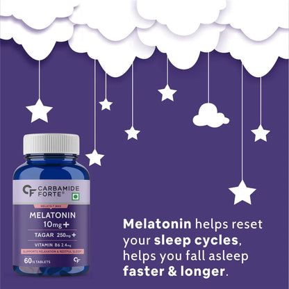 CF Melatonin 10mg with Tagara 250mg Sleeping Aid Pills– 60 Veg Tablets