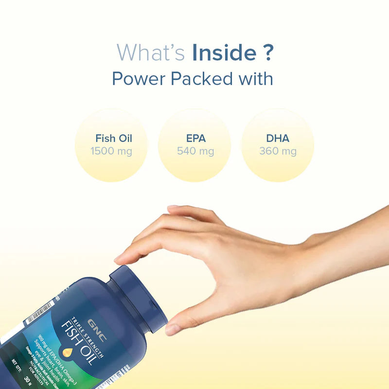 GNC Triple Strength Fish Oil  60softgel