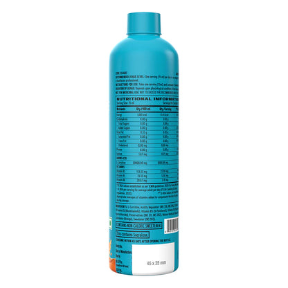 GNC Total Lean Triple Strength L-Carnitine Liquid 3000mg | Burns Fat For Energy & Muscle Gains 450ml | 30 Servings