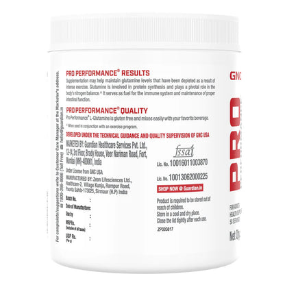 GNC Pro Performance L-Glutamine Supports Muscle Strength & Strengthens Immunity 250 gm | 50 Servings