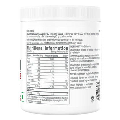 GNC Pro Performance L-Glutamine Supports Muscle Strength & Strengthens Immunity 250 gm | 50 Servings