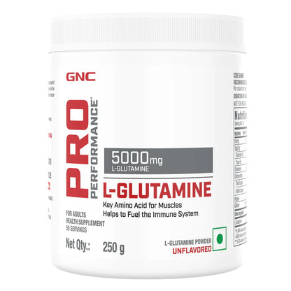 GNC Pro Performance L-Glutamine Supports Muscle Strength & Strengthens Immunity 250 gm | 50 Servings