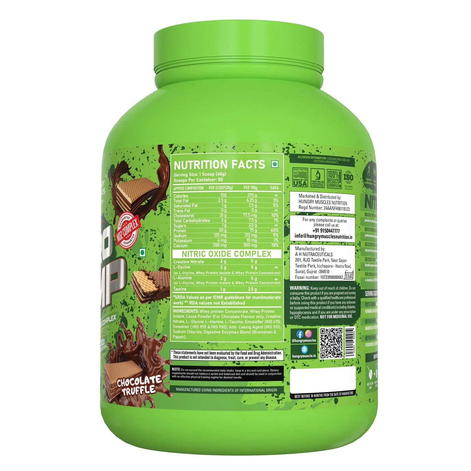 Hungry Muscles Nitro-Pump 2Kg (50 Serving)