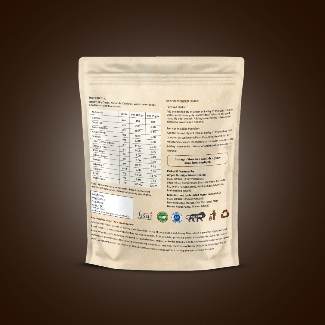 Ampas Nutrition- Cream of Barley (Talbina)