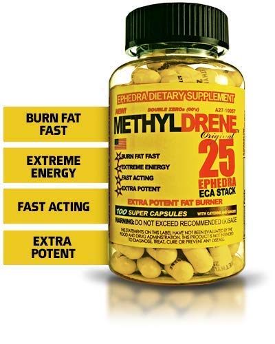 Cloma Pharma Methyldrene 25 Fat Burner, 100 Capsules