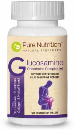Pure Nutrition Glucosamine Chondroitin Complex with Herbal Extracts  (60 No)