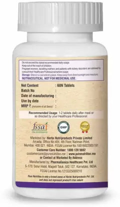 Pure Nutrition Glucosamine Chondroitin Complex with Herbal Extracts  (60 No)