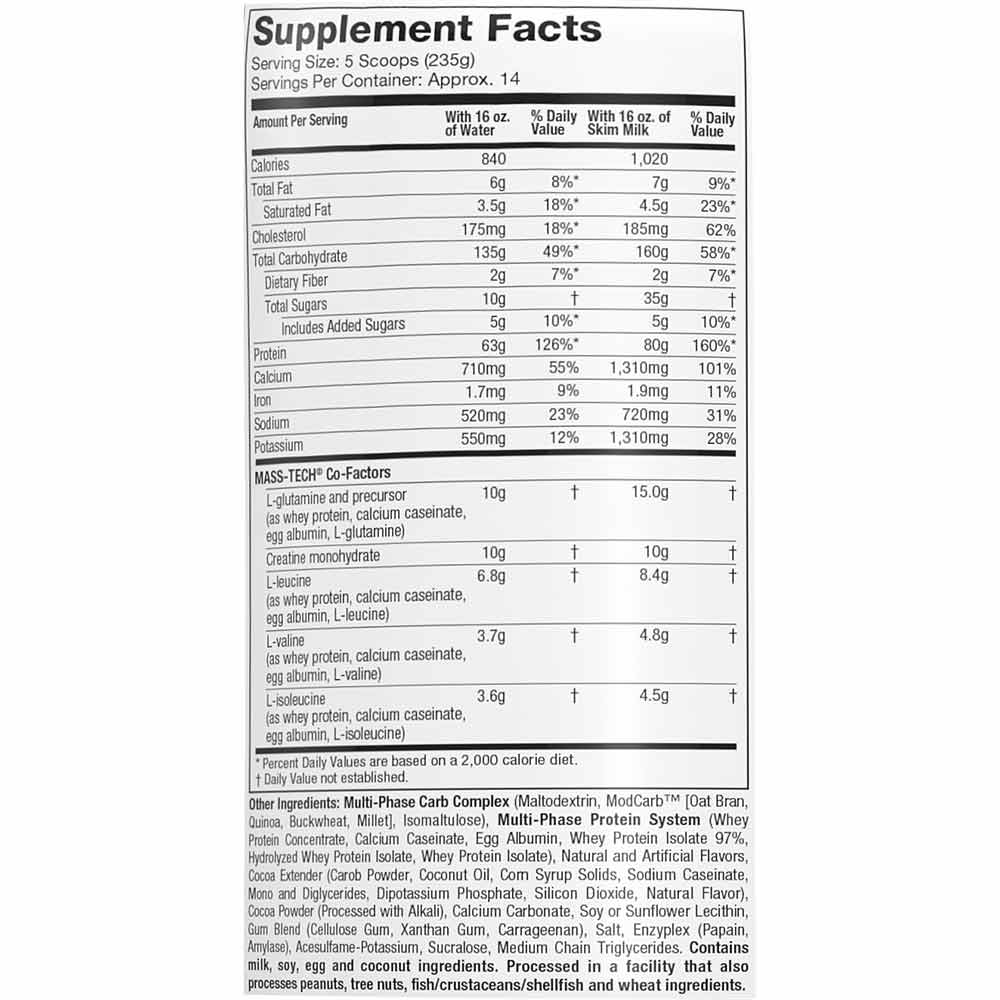 MuscleTech Mass Tech Performance Series - 7 lbs - Ampas Nutrition